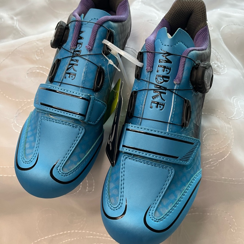 MEBIKE Blue/Purple Women’s Cycling Shoes; New with Tags
